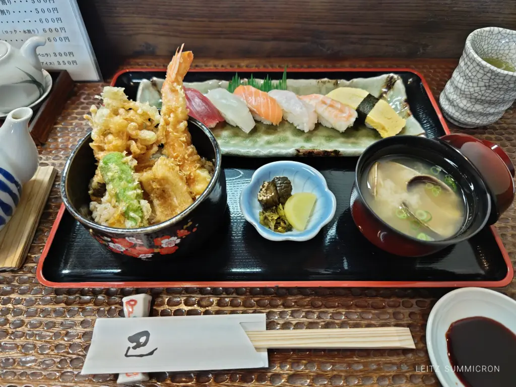 富士市【御食事処 巴】まさかの組み合わせ!天丼とにぎり寿司のランチセット!ダヤンテールblog