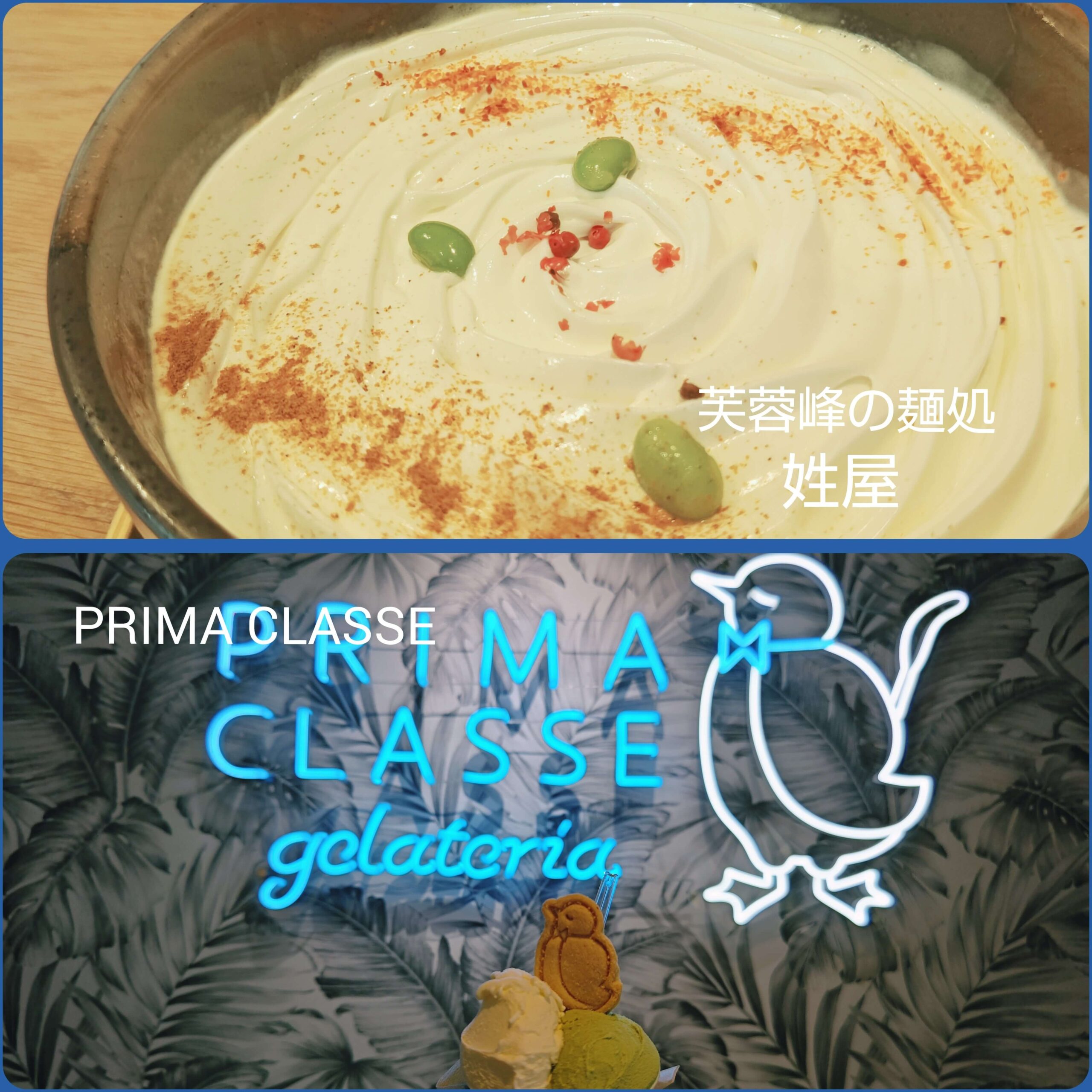富士市【芙蓉峰の麵処 姓屋】【PRIMA CLASSE】全国区放送影響はまだ続いてた！平日でも待ち列発生の名物『白いカレーうどん』と、ジェラテリアの生ジェラート！ダヤンテールblog