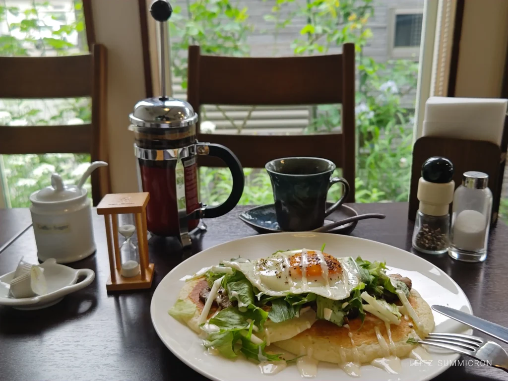 富士宮市【Cafeのっ野（のや）】自家製無添加ベーコンを使ったお食事パンケーキに嵌ります！フレンチプレスコーヒーを頂きながらまったり過ごせる隠れ家的カフェ！ダヤンテールblog