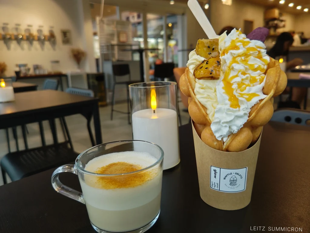 富士宮市【glow（グロー）】バブルワッフル＆ジェラートのお店で、期間限定『お芋のワッフル＆ほうじ茶ラテセット』がお得に楽しめる！ダヤンテールblog